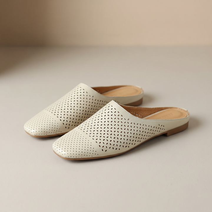 Celeste Perforated Leather Mule