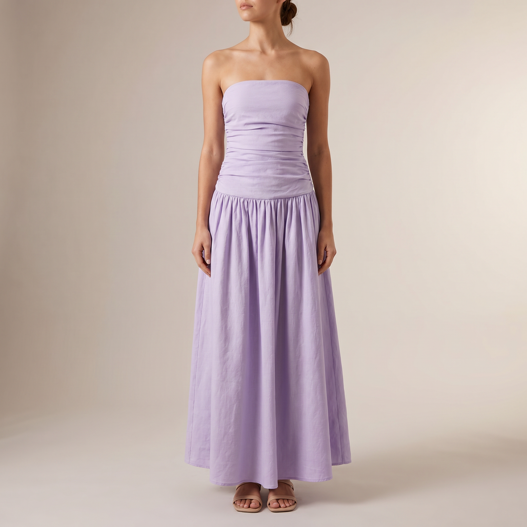 Isla Floral Strapless Maxi Dress