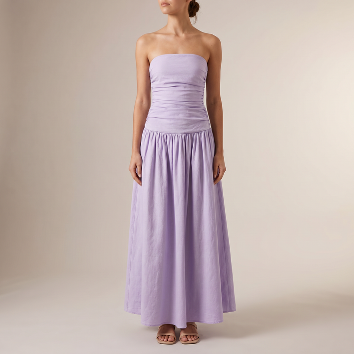 Isla Floral Strapless Maxi Dress