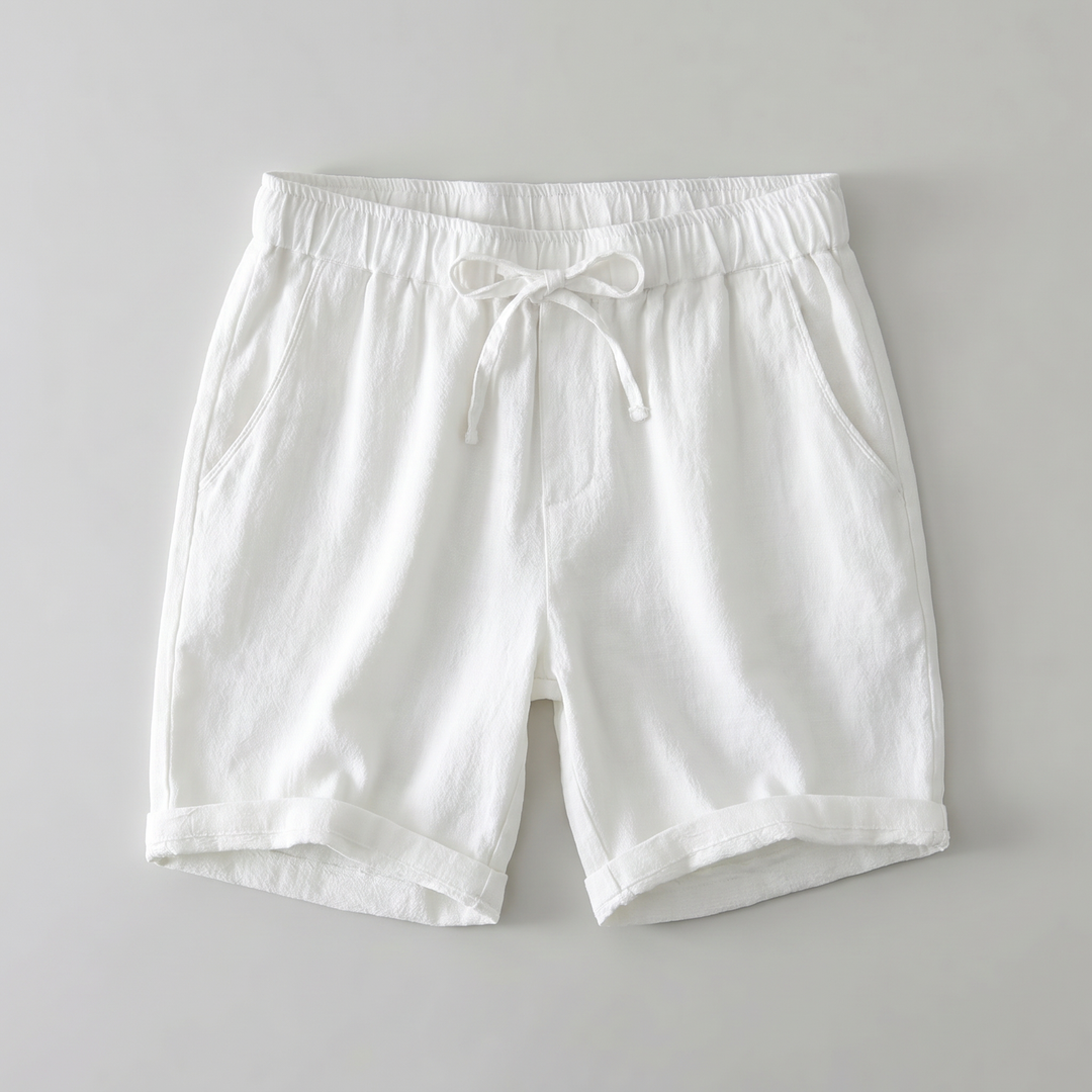Arden Linen Blend Drawstring Shorts