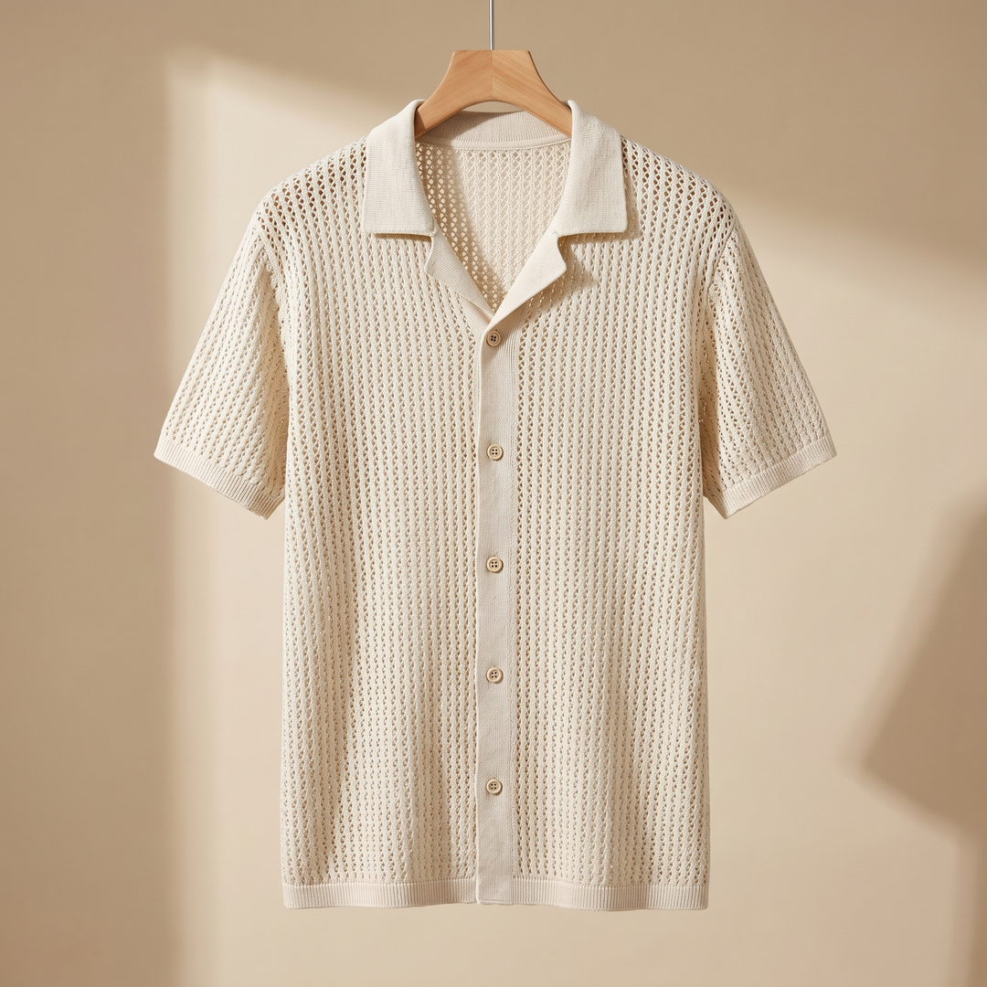 Silas Open Knit Button Shirt