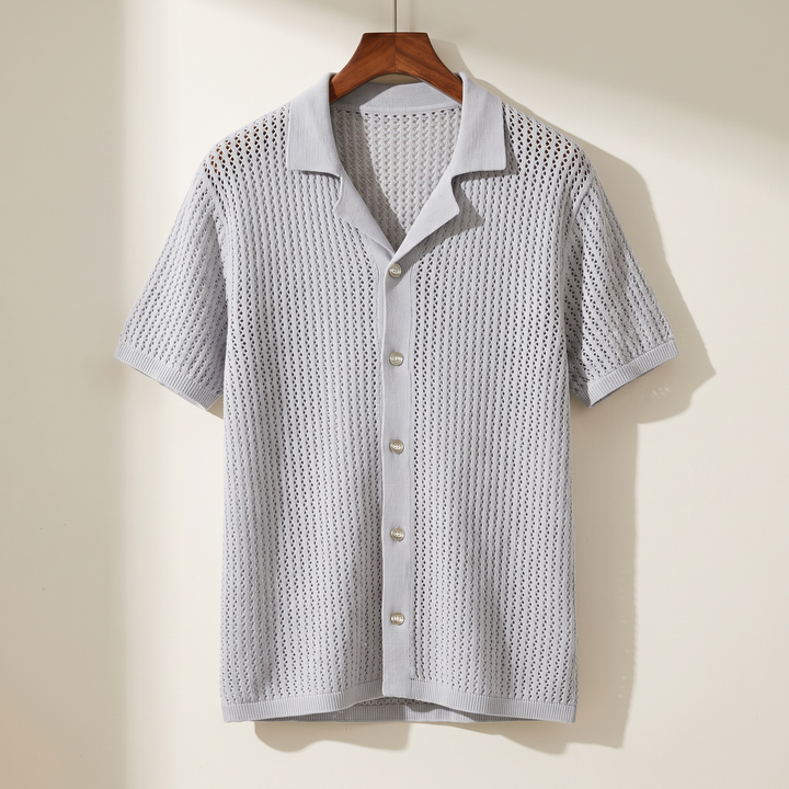 Silas Open Knit Button Shirt