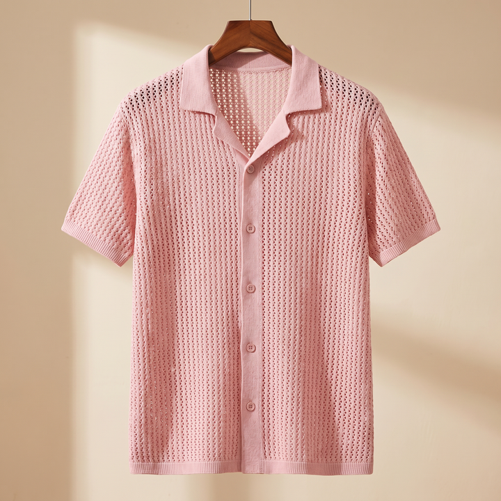 Silas Open Knit Button Shirt