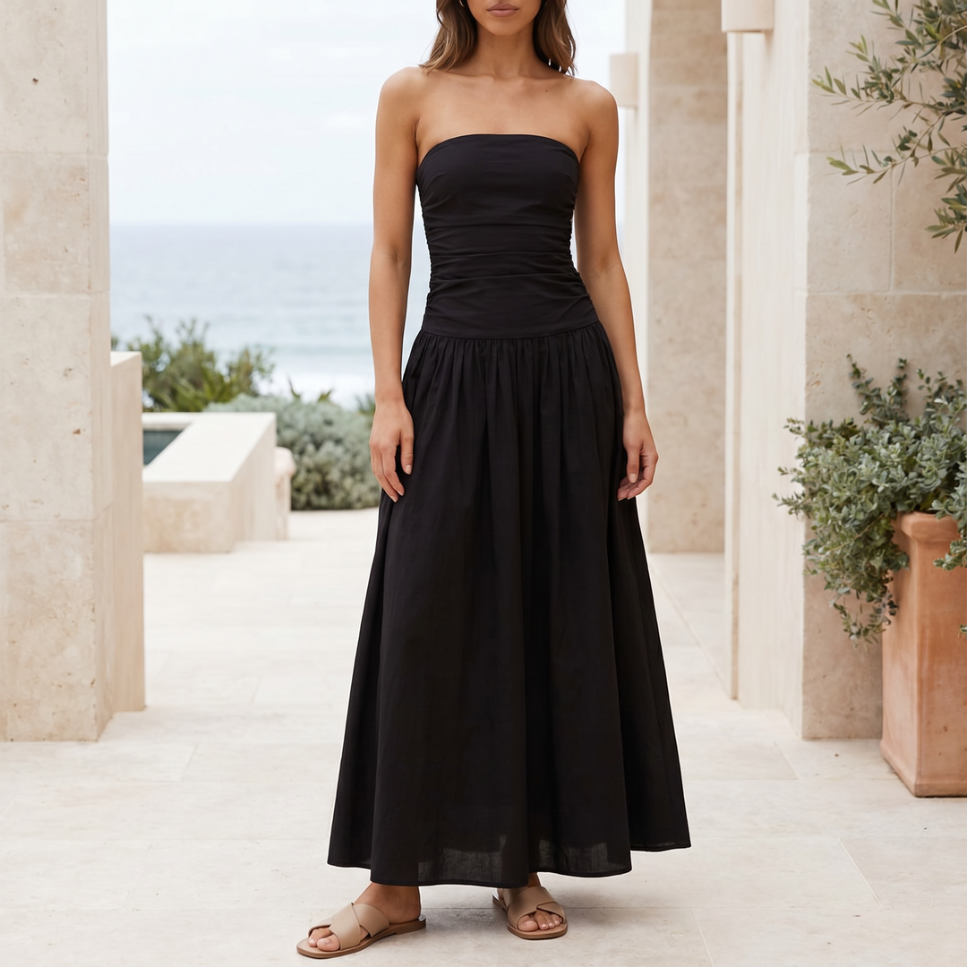 Isla Floral Strapless Maxi Dress