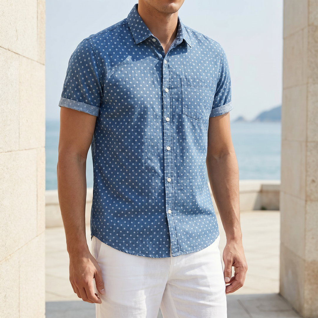 Miles Polka Dot Button Up Shirt