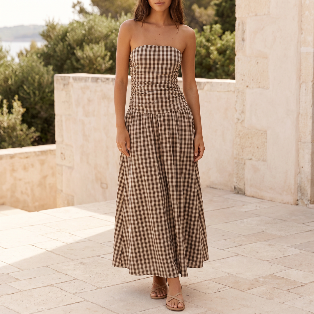 Isla Floral Strapless Maxi Dress