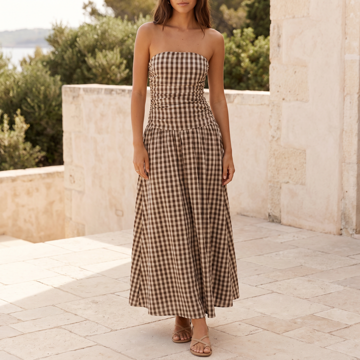 Isla Floral Strapless Maxi Dress