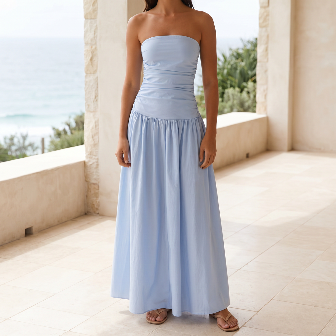 Isla Floral Strapless Maxi Dress