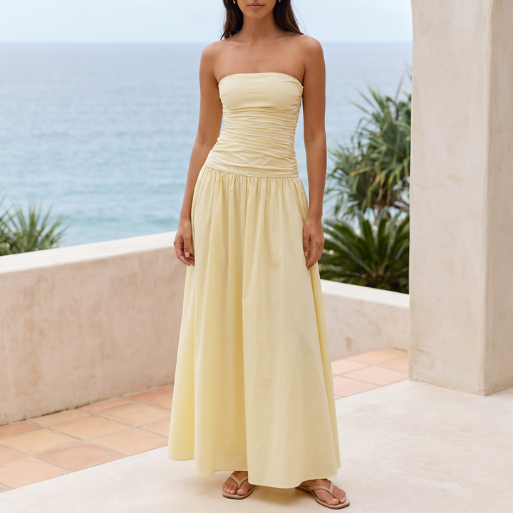 Isla Floral Strapless Maxi Dress