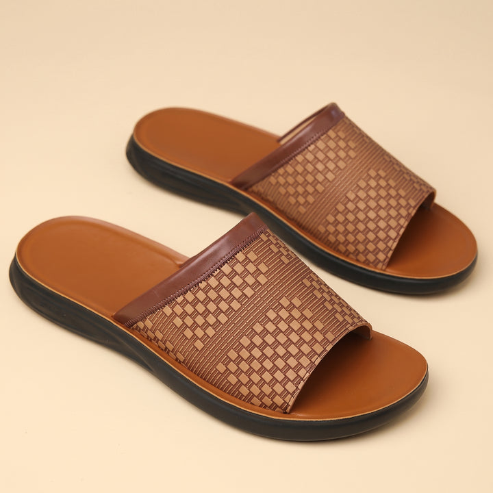 Santino Woven Leather Slide Sandal
