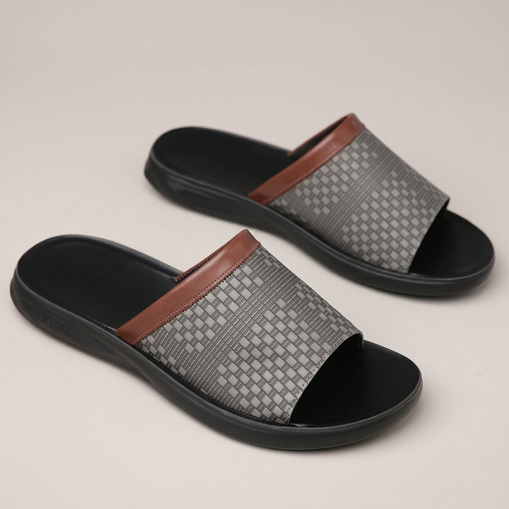 Santino Woven Leather Slide Sandal