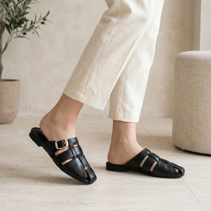 Sienna Buckle Mule Sandal