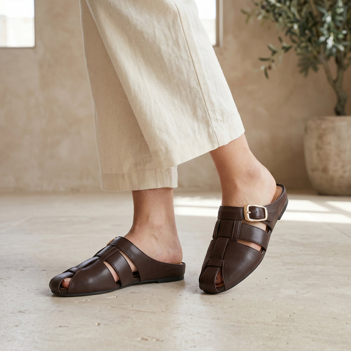 Sienna Buckle Mule Sandal