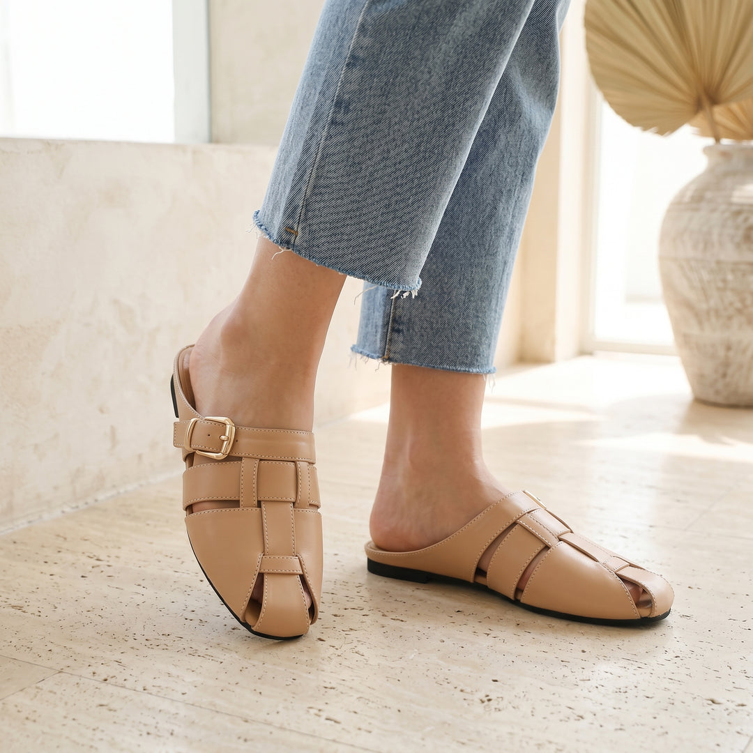 Sienna Buckle Mule Sandal
