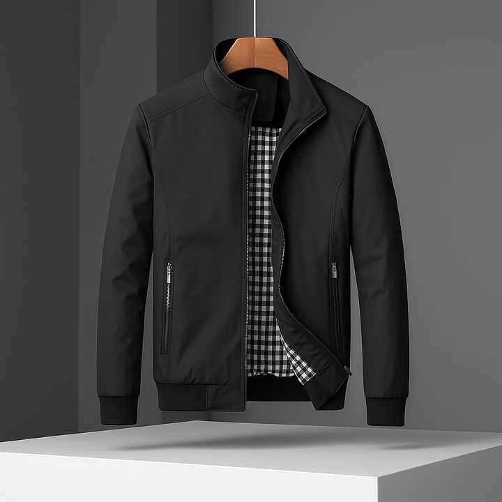 Nash Faux Leather Bomber Jacket