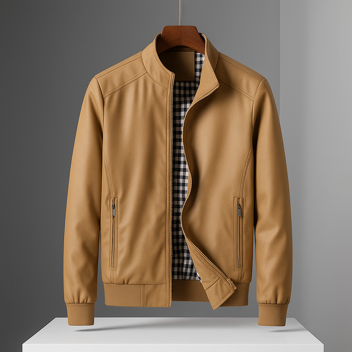 Nash Faux Leather Bomber Jacket